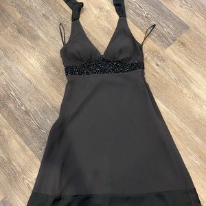 Black halter dress